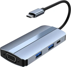 7 in 1 USB C to USB Docking Station HUB Adapter Silver 7 in 1 USB C to USB Docking Station HUB Adapter Silver