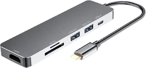 6 in 1 USB C Docking Station HDMI USB 3.0 SD TF Hub 6 in 1 USB C Docking Station HDMI USB 3.0 SD TF Hub