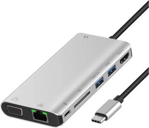 USB-C Hub Compatible with Generic Silver USB-C Hub Compatible with Generic Silver