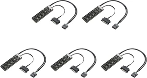 5X 9Pin USB Header Splitter with SATA Power Cable, Internal USB Hub Extension USB 2.0 Splitter Connector for Motherboard 5X 9Pin USB Header Splitter with SATA Power Cable, Internal USB Hub Extension USB 2.0 Splitter Connector for Motherboard