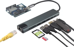 ZDE ZQ101 USB C HUB for Arduino UNO Q 8 in 1 Expansion Docking Station Kit ZDE ZQ101 USB C HUB for Arduino UNO Q 8 in 1 Expansion Docking Station Kit