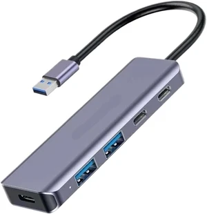 Compatible for Aluminum 7-Port USB3.0 Powered Hub Dock Compatible for Aluminum 7-Port USB3.0 Powered Hub Dock