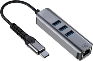 4 in 1 2500Mbps USB 3.0 Ty/pe-C to RJ45 Network Card HUB 4 in 1 2500Mbps USB 3.0 Ty/pe-C to RJ45 Network Card HUB