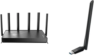 TP-Link Wi-Fi 7 Bundle Archer BE600 BE9700 Tri-Band Router with 10G Port & TBE400U Plus BE6500 Tri-Band USB 3.0 Wi-Fi Adapter for Windows 11/10, MLO, 4K-QAM, WPA3 TP-Link Wi-Fi 7 Bundle Archer BE600 BE9700 Tri-Band Router with 10G Port & TBE400U Plus BE6500 Tri-Band USB 3.0 Wi-Fi Adapter for Windows 11/10, MLO, 4K-QAM, WPA3