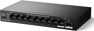 Tenda PoE Switch, Gigabit Ethernet Switch, 8 Port PoE+@110W, Uplink & SFP Tenda PoE Switch, Gigabit Ethernet Switch, 8 Port PoE+@110W, Uplink & SFP