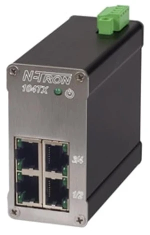 Red Lion Controls/N-Tron 104TX-MDR 4 Port 10/100BaseTX Industrial Ethernet Switch, Metal DIN Rail Connector Red Lion Controls/N-Tron 104TX-MDR 4 Port 10/100BaseTX Industrial Ethernet Switch, Metal DIN Rail Connector