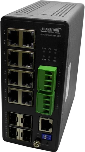 Transition Networks SISGM1040-284-LRT Managed Hardened Switch 8 Transition Networks SISGM1040-284-LRT Managed Hardened Switch 8