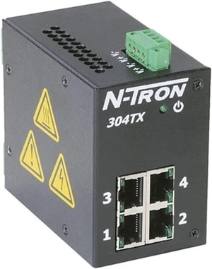 Red Lion Controls/N-Tron 304TX-N 4 Port 10/100BaseTX Industrial Ethernet Switch, DIN-Rail -N adds N-View Firmware Option Red Lion Controls/N-Tron 304TX-N 4 Port 10/100BaseTX Industrial Ethernet Switch, DIN-Rail -N adds N-View Firmware Option
