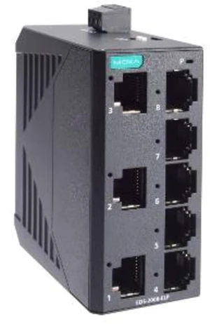MOXA EDS-2008-ELP 8-Port Entry-Level Unmanaged Switch, 8 Fast TP Ports, -10 to 60°C MOXA EDS-2008-ELP 8-Port Entry-Level Unmanaged Switch, 8 Fast TP Ports, -10 to 60°C