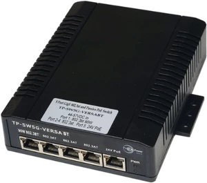 Tycon Power Systems TP-SW5G-VERSABT 5 Port Gigabit Versatile Output PoE Switch, 1 (90W) bt, 3 (30W) at, 1 (12W) 24V PoE Tycon Power Systems TP-SW5G-VERSABT 5 Port Gigabit Versatile Output PoE Switch, 1 (90W) bt, 3 (30W) at, 1 (12W) 24V PoE