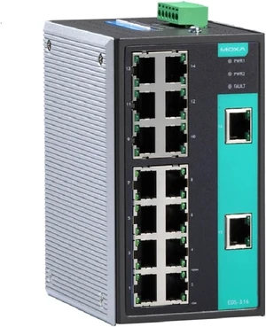 Moxa EDS-316 ethernet - 16 Ports 10/100BaseT(X) (RJ45 Connector) Unmanaged Ethernet Switch, Relay Output Warning Moxa EDS-316 ethernet - 16 Ports 10/100BaseT(X) (RJ45 Connector) Unmanaged Ethernet Switch, Relay Output Warning