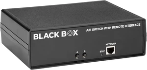 Black Box - SW1041A CAT6 Remotely Controlled Layer 1 A/B Switch, Latching, Ethernet, RS-232-1 x Serial Black Box - SW1041A CAT6 Remotely Controlled Layer 1 A/B Switch, Latching, Ethernet, RS-232-1 x Serial