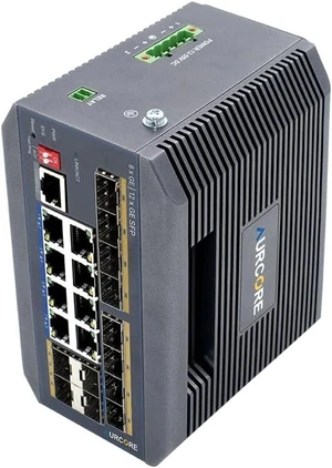 AIS2004 8-Port Industrial Fiber Switch with 12 GE SFP, DIN-Rail Mount, VLAN QoS ACL, 3-Year Warranty AIS2004 8-Port Industrial Fiber Switch with 12 GE SFP, DIN-Rail Mount, VLAN QoS ACL, 3-Year Warranty