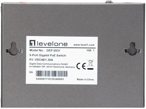 LevelOne Unmanaged PoE+ Switch 3 x GE PoE / 1 x Hi-PoE 60W Plastic LevelOne Unmanaged PoE+ Switch 3 x GE PoE / 1 x Hi-PoE 60W Plastic