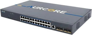 AES4001P 24-Port Gigabit PoE+ L3 Switch, 10G Uplinks, Layer 3 Routing, 1U Rackmount, for IP Cameras, VLAN QoS ACL, 3-Year Warranty AES4001P 24-Port Gigabit PoE+ L3 Switch, 10G Uplinks, Layer 3 Routing, 1U Rackmount, for IP Cameras, VLAN QoS ACL, 3-Year Warranty
