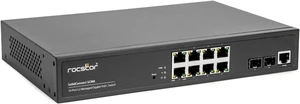 Rocstor SolidConnect SCM8 8-Port PoE+ Gigabit L2 Managed Ethernet Switch 8-Port PoE+ & 2-Port SFP - Y10S009-B1 Rocstor SolidConnect SCM8 8-Port PoE+ Gigabit L2 Managed Ethernet Switch 8-Port PoE+ & 2-Port SFP - Y10S009-B1