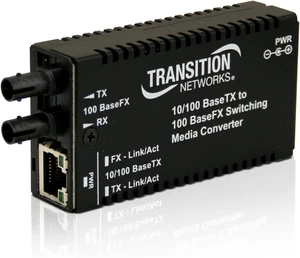 Transition Networks Mini 10/100 Bridging Fiber Media Converter 10MB LAN, 100MB LAN (M/E-PSW-FX-02-NA) Transition Networks Mini 10/100 Bridging Fiber Media Converter 10MB LAN, 100MB LAN (M/E-PSW-FX-02-NA)