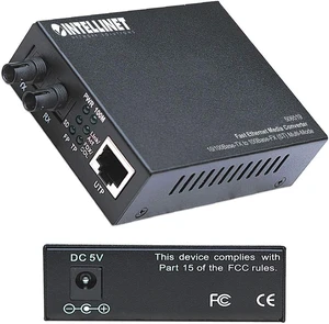 Intellinet 506519 Fast Ethernet Media Converter 10/100Base-TX to 100Base-FX (ST) Multi-Mode Intellinet 506519 Fast Ethernet Media Converter 10/100Base-TX to 100Base-FX (ST) Multi-Mode
