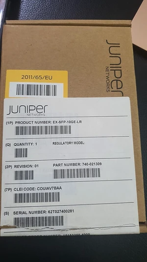 Juniper Small M Factor Pluggable 10GB Enet LR Optics Network Transceiver (EX-SFP-10GE-LR) Juniper Small M Factor Pluggable 10GB Enet LR Optics Network Transceiver (EX-SFP-10GE-LR)