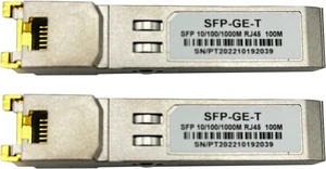 1.25G SFP-GE-T SFP Module 1000BASE-T for Cisco GLC-T/SFP-GE-T, Meraki MA-SFP-1GB-TX, Mikrotik, Ubiquiti UniFi UF-RJ45-1G, Intel, Netgear (2) 1.25G SFP-GE-T SFP Module 1000BASE-T for Cisco GLC-T/SFP-GE-T, Meraki MA-SFP-1GB-TX, Mikrotik, Ubiquiti UniFi UF-RJ45-1G, Intel, Netgear (2)