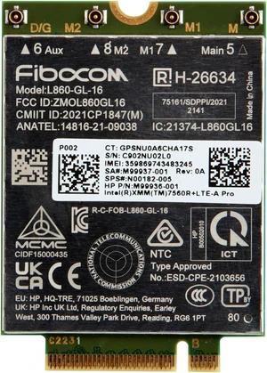 HP XMM 7560 R+ LTE-Advanced Pro WWAN HP XMM 7560 R+ LTE-Advanced Pro WWAN