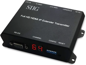 SIIG 1080p HDMI Over IP Transmitter, PoE, IR, RS-232, TAA, CE-H26411-S1 SIIG 1080p HDMI Over IP Transmitter, PoE, IR, RS-232, TAA, CE-H26411-S1