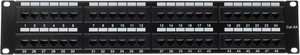 48-Port Cat6a Patch Panel, Rackmount 19" Horizontal, Wall Mount Panel, RJ45 Ethernet 110 Type, 2U, Black 48-Port Cat6a Patch Panel, Rackmount 19" Horizontal, Wall Mount Panel, RJ45 Ethernet 110 Type, 2U, Black