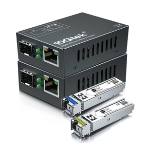A Pair of Mini Size Gigabit Bidi Media Converter, Single Mode Single LC to RJ45, Fiber to Ethernet Converter, 10/100/1000Base-Tx to 1000Base-LX, 1310nm/1550nm, Up to 20km, UL Certified A Pair of Mini Size Gigabit Bidi Media Converter, Single Mode Single LC to RJ45, Fiber to Ethernet Converter, 10/100/1000Base-Tx to 1000Base-LX, 1310nm/1550nm, Up to 20km, UL Certified