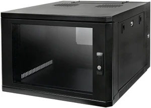 SR-WMS-6U Wall Mount Rack System, 6U, Steel, Black; Fully Assembled and Welded for Sag Resistance and Stability, Supports Up to 150 lbs of Equipment, Vented Top and Base for Cooling SR-WMS-6U Wall Mount Rack System, 6U, Steel, Black; Fully Assembled and Welded for Sag Resistance and Stability, Supports Up to 150 lbs of Equipment, Vented Top and Base for Cooling