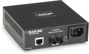 Black Box FST ETH MED Conv 100-Mbps COP to 100-Mbps MM FBR, 1310nm, 2km ST Black Box FST ETH MED Conv 100-Mbps COP to 100-Mbps MM FBR, 1310nm, 2km ST