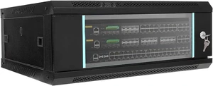 4U Network Server Cabinet Enclosure, 24'' Deep Wall Mount Server Cabinet Network Server Rack Data Cabinet w/Locking Clear Glass Door & Openable Side Panel, for Offices, Schools, and Factories 4U Network Server Cabinet Enclosure, 24'' Deep Wall Mount Server Cabinet Network Server Rack Data Cabinet w/Locking Clear Glass Door & Openable Side Panel, for Offices, Schools, and Factories