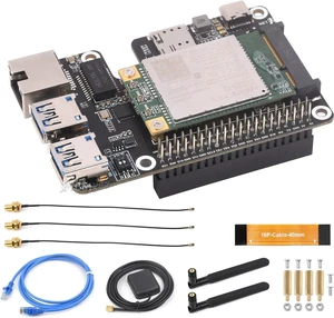 PCIe to MiniPCIe/Gigabit Ethernet/USB 3.2 Gen1 HAT for Raspberry Pi 5 Supports MiniPCIe Interface 4G Module, High-Speed Networking @XYGStudy (EG25-G 4G GbE USB3.2 HAT+) PCIe to MiniPCIe/Gigabit Ethernet/USB 3.2 Gen1 HAT for Raspberry Pi 5 Supports MiniPCIe Interface 4G Module, High-Speed Networking @XYGStudy (EG25-G 4G GbE USB3.2 HAT+)