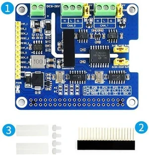 waveshare 2-Channel(2-CH) Isolated CAN FD Expansion HAT for Raspberry Pi with Multi Onboard Protection Circuits Original CAN 2.0 Protocol up to 8Mbps Data Rate waveshare 2-Channel(2-CH) Isolated CAN FD Expansion HAT for Raspberry Pi with Multi Onboard Protection Circuits Original CAN 2.0 Protocol up to 8Mbps Data Rate