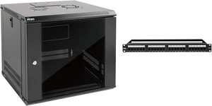 Tecmojo 9U Wall Mount Server Cabinet & 24 Port Patch Panel Tecmojo 9U Wall Mount Server Cabinet & 24 Port Patch Panel