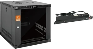 Tecmojo 9U Thermostat Server Cabinet & 8 Outlet Rack Mount Power Strips Tecmojo 9U Thermostat Server Cabinet & 8 Outlet Rack Mount Power Strips