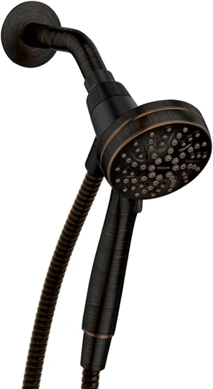 Moen Engage Magnetix Mediterranean Bronze 3.5-Inch Six-Function Detachable Handheld Showerhead with Magnetic Docking System, 26100BRB Moen Engage Magnetix Mediterranean Bronze 3.5-Inch Six-Function Detachable Handheld Showerhead with Magnetic Docking System, 26100BRB