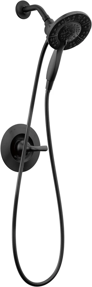 Delta Arvo 14 Series Matte Black Shower Faucet Set with In2ition 2-in-1 Dual Shower Head with HandHeld Spray Combo, Valve Trim Kit, Matte Black 142840-BL-I (Valve Included) Delta Arvo 14 Series Matte Black Shower Faucet Set with In2ition 2-in-1 Dual Shower Head with HandHeld Spray Combo, Valve Trim Kit, Matte Black 142840-BL-I (Valve Included)
