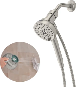 Moen Magnetix 8-Function Spot Resist Brushed Nickel Removable Handshower with Power Boost Cleaning Spray, 260H1EPSRN Moen Magnetix 8-Function Spot Resist Brushed Nickel Removable Handshower with Power Boost Cleaning Spray, 260H1EPSRN