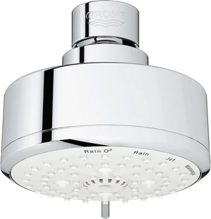 GROHE 26043001 Tempesta Cosmopolitan Fixed 4-Setting Shower Head, Rain O2 Rain Massage Jet Settings, Starlight Chrome GROHE 26043001 Tempesta Cosmopolitan Fixed 4-Setting Shower Head, Rain O2 Rain Massage Jet Settings, Starlight Chrome