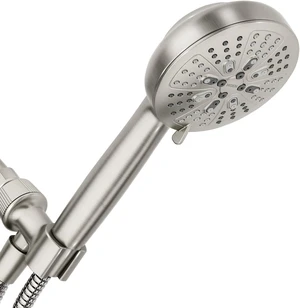 Moen Hydro Energetix High Pressure Shower Head with Handheld Sprayer, 8 Handheld Shower Head Spray Settings, Spot Resist Brushed Nickel Finish, 200H0SRN Moen Hydro Energetix High Pressure Shower Head with Handheld Sprayer, 8 Handheld Shower Head Spray Settings, Spot Resist Brushed Nickel Finish, 200H0SRN