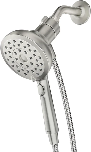 Moen Verso Handshower, Detachable Round Shower Head with Magnetix Docking System, 60" Hose, Spot Resist Brushed Nickel, 220H2SRN Moen Verso Handshower, Detachable Round Shower Head with Magnetix Docking System, 60" Hose, Spot Resist Brushed Nickel, 220H2SRN