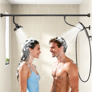 Dual Shower Head with Handheld for Couples, Double Showerhead (Black) Dual Shower Head with Handheld for Couples, Double Showerhead (Black)