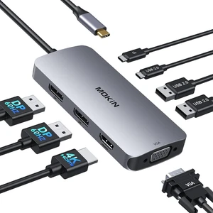 USB C Docking Station Dual DisplayPort,8-in-1 MOKiN USB C Hub for Laptop USB C Docking Station Dual DisplayPort,8-in-1 MOKiN USB C Hub for Laptop