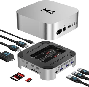 ACASIS 40Gbps Mac mini M4 Dock & Stand with Dual-Bay NVMe SSD Enclosure ACASIS 40Gbps Mac mini M4 Dock & Stand with Dual-Bay NVMe SSD Enclosure