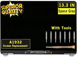 13.3 inches LCD Replacement for MacBook Air Retina A1932 Late 2018 EMC 3184 MRE82 MREA2 MVFH2 MVFJ2 661-09734 Full LCD Display Screen Complete Top Assembly (Space Gray) 13.3 inches LCD Replacement for MacBook Air Retina A1932 Late 2018 EMC 3184 MRE82 MREA2 MVFH2 MVFJ2 661-09734 Full LCD Display Screen Complete Top Assembly (Space Gray)