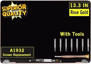 13.3 inches LCD Replacement for MacBook Air Retina A1932 Late 2018 EMC 3184 MRE82 MREA2 MVFH2 MVFJ2 661-09734 Full LCD Display Screen Complete Top Assembly (Rose Gold) 13.3 inches LCD Replacement for MacBook Air Retina A1932 Late 2018 EMC 3184 MRE82 MREA2 MVFH2 MVFJ2 661-09734 Full LCD Display Screen Complete Top Assembly (Rose Gold)