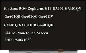 Compatible with Asus ROG Zephyrus G14 GA401QM GA401QE GA401QC GA401 LM140LF1F-02 LM140LF1F02 LCD Screen Display Replacement Panel 144Hz FHD 1920X1080 (Non-Touch Screen) Compatible with Asus ROG Zephyrus G14 GA401QM GA401QE GA401QC GA401 LM140LF1F-02 LM140LF1F02 LCD Screen Display Replacement Panel 144Hz FHD 1920X1080 (Non-Touch Screen)