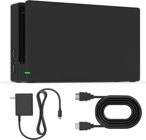 Dock Station for Switch/Switch OLED, Replacement 3-in-1 TV Dock Set with Original IC Module, AC Charger & High-Speed HDMI Cable for 1080P HD Output & Console ChargingNot Compatible with Switch 2 Dock Station for Switch/Switch OLED, Replacement 3-in-1 TV Dock Set with Original IC Module, AC Charger & High-Speed HDMI Cable for 1080P HD Output & Console ChargingNot Compatible with Switch 2