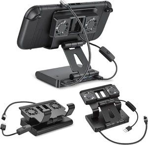 ELUTENG 6-in-1 Steam Deck Docking Station Dual 6000RPM Cooling Fans PD100W HDMI 2.1 4K@144Hz HDR 10-Bit USB 3.1 Gen1 x3 Gigabit Ethernet Gaming Cooling Dock Hub for ROG Ally/MSI Claw/Switch 2 ELUTENG 6-in-1 Steam Deck Docking Station Dual 6000RPM Cooling Fans PD100W HDMI 2.1 4K@144Hz HDR 10-Bit USB 3.1 Gen1 x3 Gigabit Ethernet Gaming Cooling Dock Hub for ROG Ally/MSI Claw/Switch 2