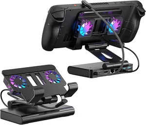 Docking Station for ROG Ally X/Steam Deck/MSI Claw/Legion Go Cooling Dock with Dual Fans, 4K 144Hz HDMI 2.1 100W PD USB 3.2 Gigabit Ethernet Adjustable Stand (RGB Light) Docking Station for ROG Ally X/Steam Deck/MSI Claw/Legion Go Cooling Dock with Dual Fans, 4K 144Hz HDMI 2.1 100W PD USB 3.2 Gigabit Ethernet Adjustable Stand (RGB Light)